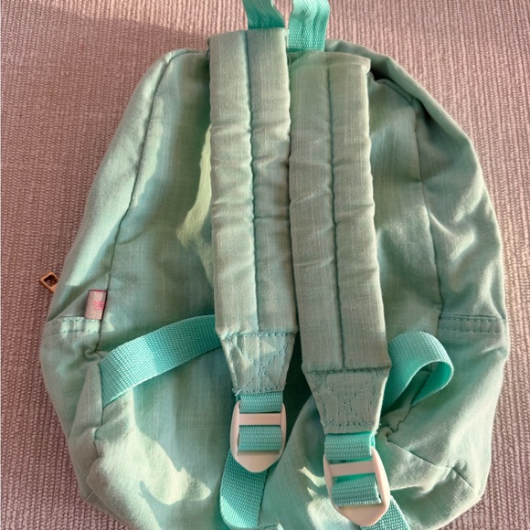 Monogrammed Vivienne Mint Green Kid’s Backpack - Picture 3 of 5